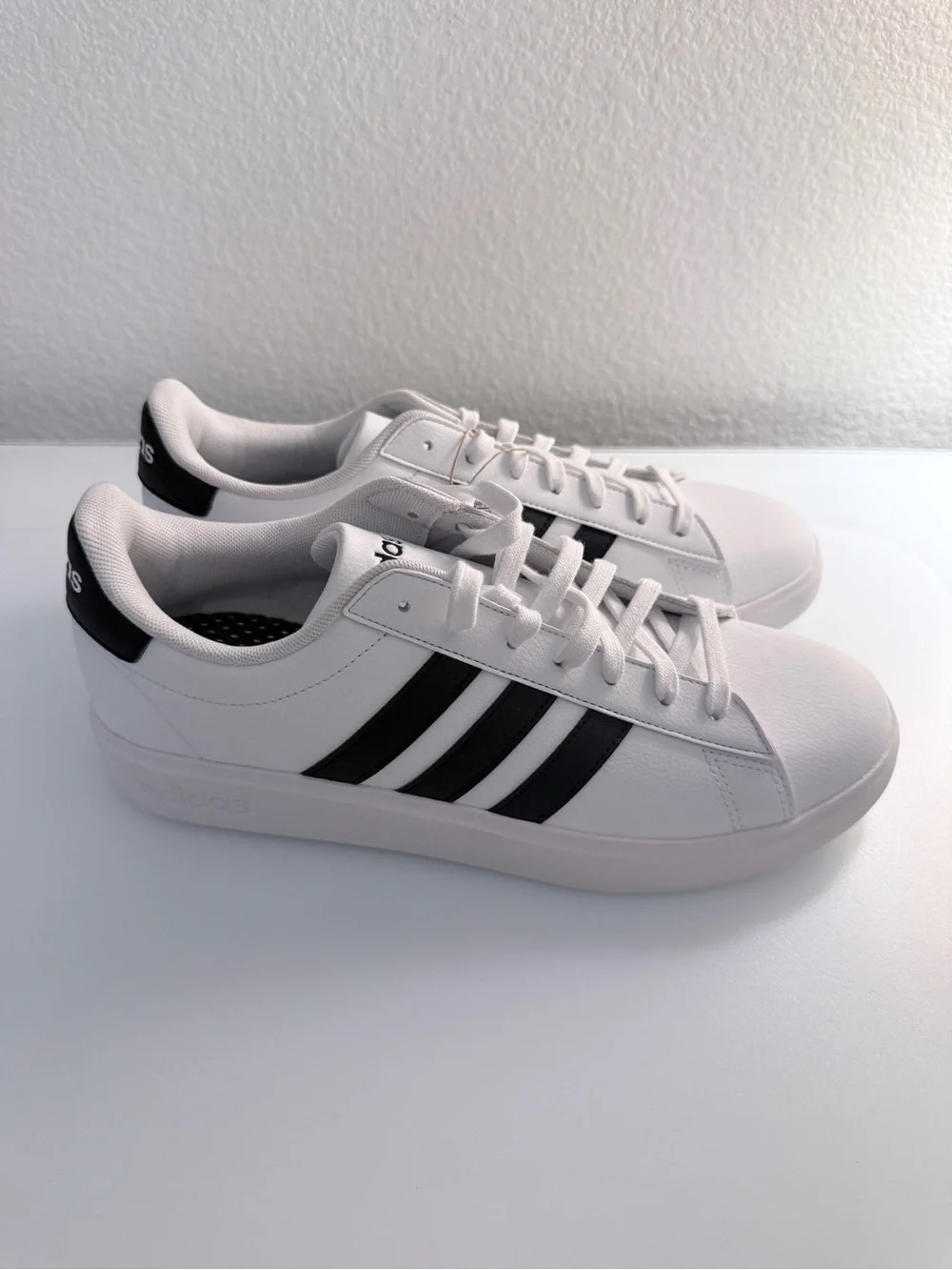 adidas Grand Court 2.0 White with Black Stripes